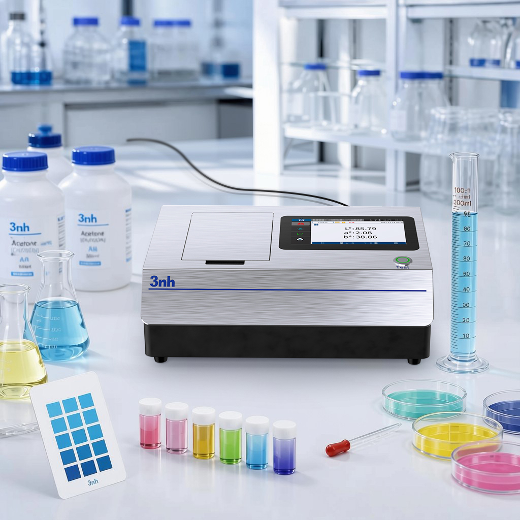 3nh liquid spectrophotometer measures the color of dye stock solution